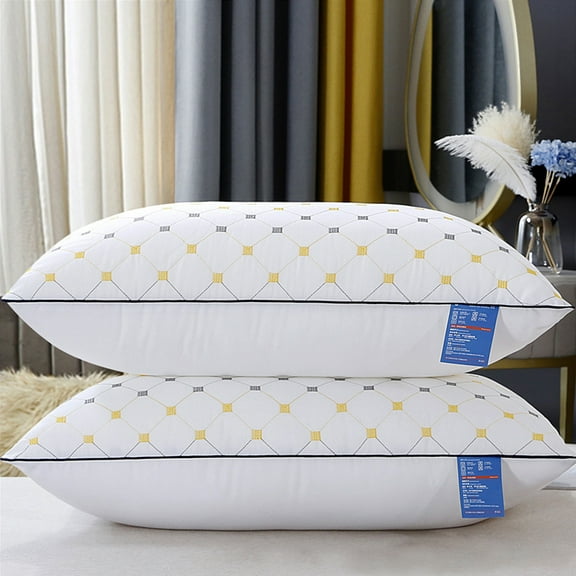 Bed Pillows Standard/Queen Size Set of 1 - Original Down Alternative Pillow for Sleeping - Bedding for Back, Stomach or Side Sleepers