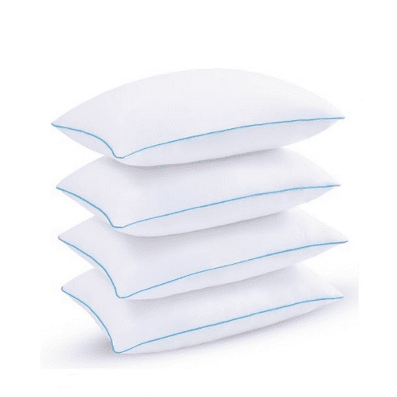 Bed Pillows for 4 Pack - Luxury Hotel Quality Pillows Queen Size Set of 4 - Cooling Pillows with Premium Plush Soft Down Altative Fill for Back Side