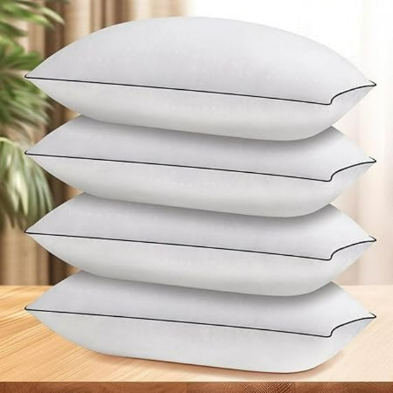 Bed Pillows for Queen Size Set of 4,Comfortable Hotel Cooling Pillows 4 Pack, Soft & Support Pillows for Back, Stomach or Side S pers