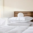 thumbnail image 1 of Bed Pillows for Side and Back Sleepers, Feather Down Hotel Collection Pillows with Classic Diamond Pattern, Medium Supportive, King Size 2 Pack Set, 1 of 5