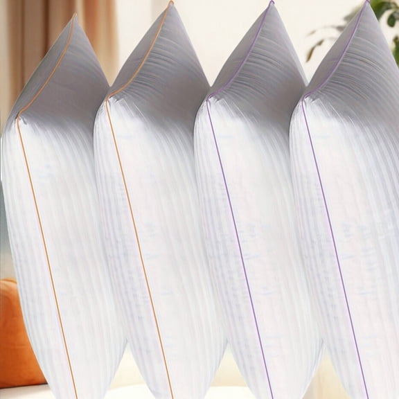 Bed Pillows for Sleeping 4 Pack,Standard Size Cooling Pillows Set of 4,Top-end Microfiber Cover for Side Stomach Back Sleepers