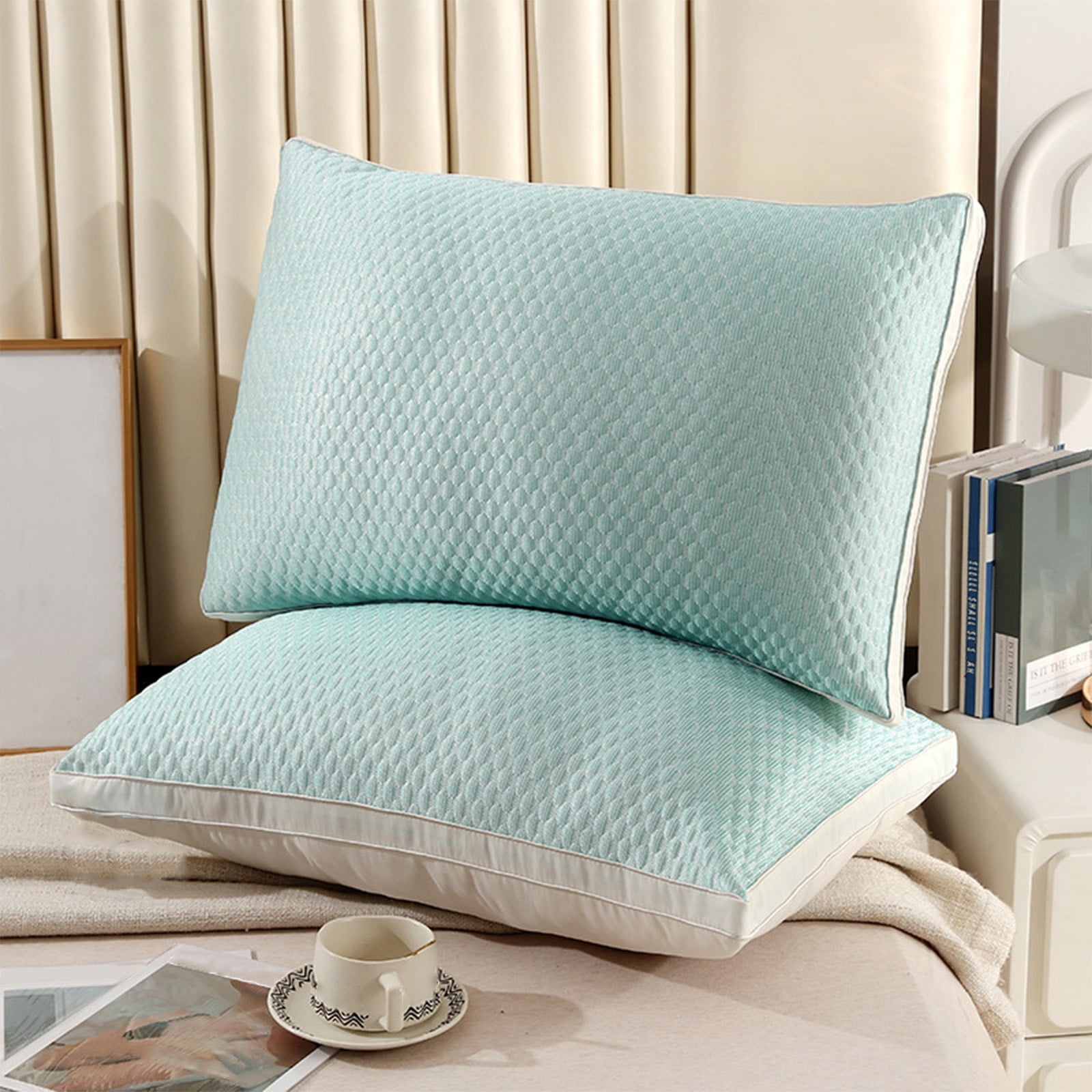Bed Pillows for Sleeping Queen Size (White), Set of 1, Cooling Hotel Quality, for Back, Stomach or Side Sleepers
