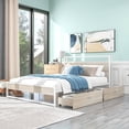 thumbnail image 1 of Bed Platform Queen Size | Queen Size Metal Platform Bed Frame with Two Drawers, Sockets and USB Ports, Slat Support No Box Spring Needed, 1 of 8