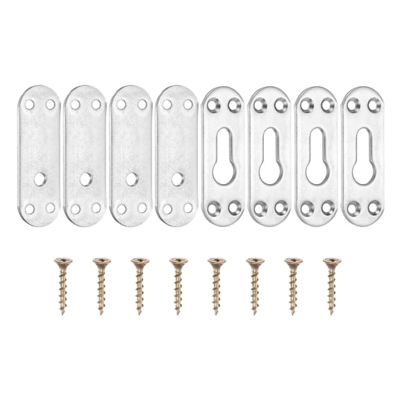 Bed Rail Brackets 3" Carbon Steel Adjustable Bed Rail Fasteners Hardware for Head Board Footboards Furniture Frame