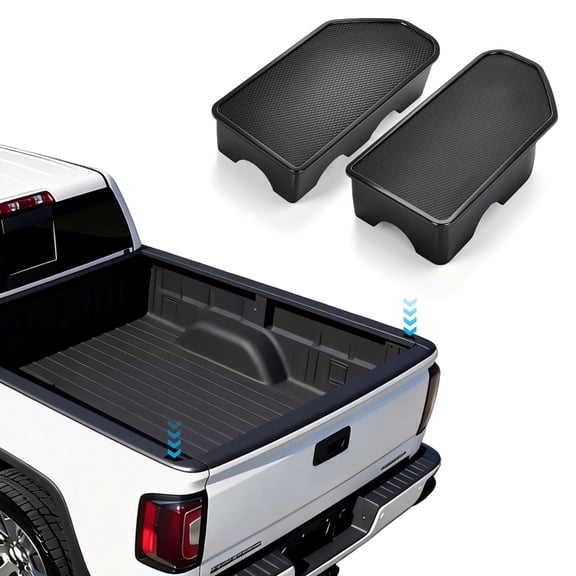 Stake Pocket Covers for 2019-2026 GMC Sierra & Chevy Silverado, Truck Bed Rail Hole Plugs, 2 Pack