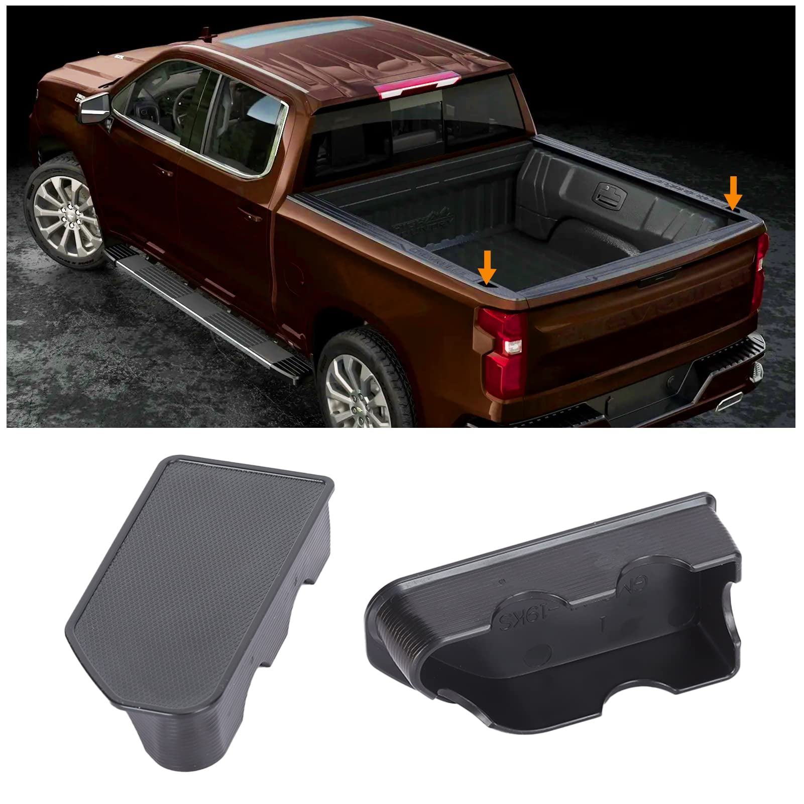 Bed Rail Stake Pocket Covers for GMC Sierra 1500/Chevy Silverado 1500