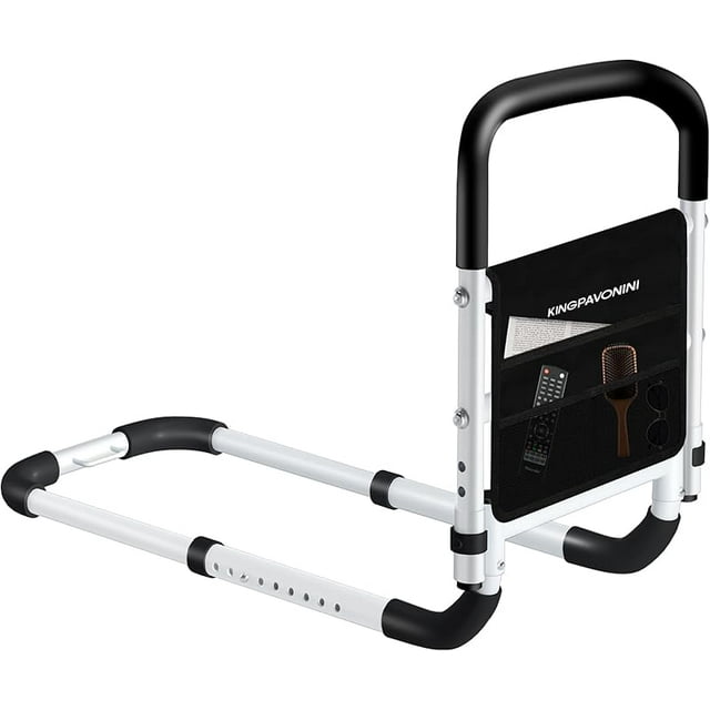 Bed Rail - Bed Rails for Elderly Adults - Medical Bed Support Bar Mobility Assistant with Free Storage Bag and Fixing Strap, Fit King, Queen, Full, Twin, Medium