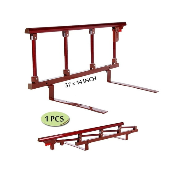 Folding Bed Rail for Elderly - Senior Safety Cane, Collapsible Bedside Support, Fall Prevention Grab Bar