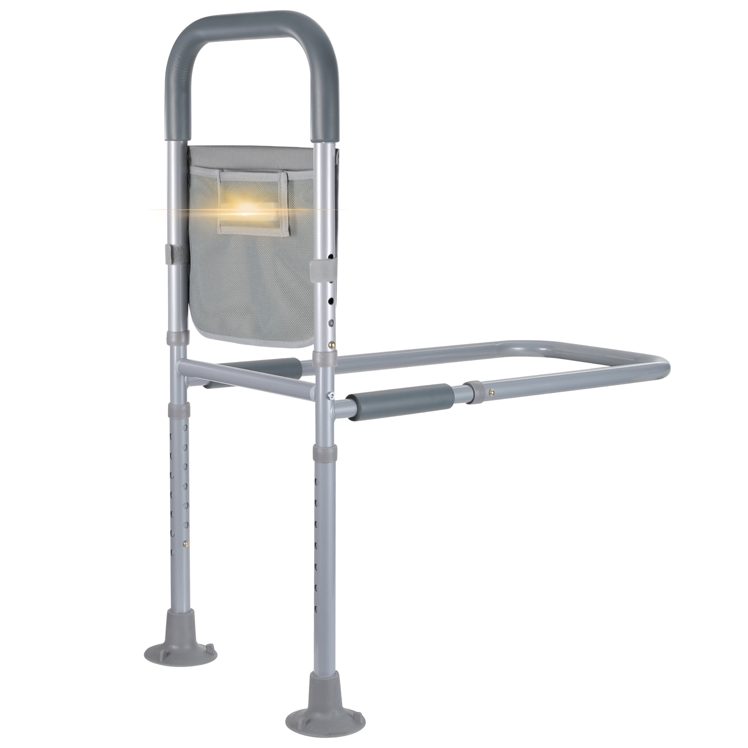 Bed Rails for Elderly Adults Safety, Bed Assist Rails with Motion Sensor Light \u0026 Storage Bag -Adjustable Bed Side Rail for Seniors - Bed Handle Support Bar Guard Rails - Fit King Queen Full Twin Bed