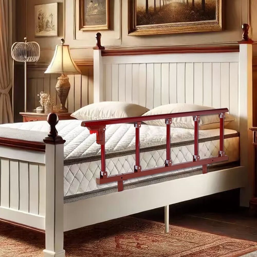 Side Rails Hospital Fall Adjustable Bed Rail for Seniors, Elderly Bedside Support Handle ...