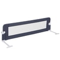 thumbnail image 1 of Bed Rails For  Extra Long Swing Down Safety Guard Convertible Folding Bedrail Double Full Size Queen & King Mattress (60-inch Dark Blue), 1 of 9