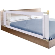 Bed Rails for Toddlers 59 L, Toddler Bed Rails with Breathable Fabric, Infant Safety Bed Guardrail, Bed Rail for Twin Bed, Bed Safety Rails for Children Gray-One Side