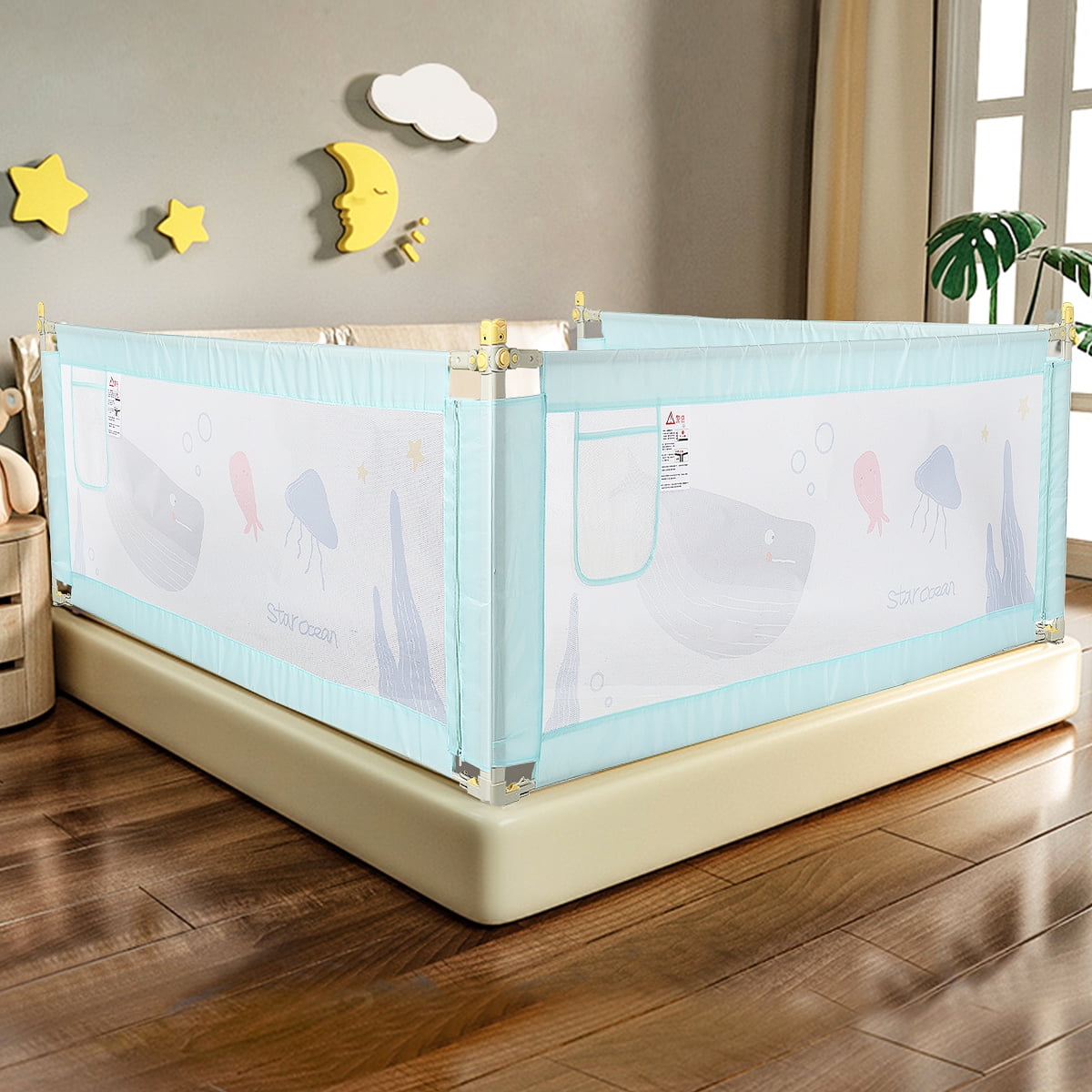 Bed Rails for Toddlers, 2022 Upgraded Extra Long Bed Guardrail for Kids