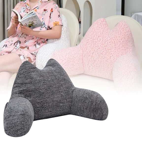 Bed Rest Pillow for Sitting Up in Bed Soft Back Support Cushion Reading and Pregnancy Use Comfortable Lumbar Pillow Elderly Floor Sofa Breathable