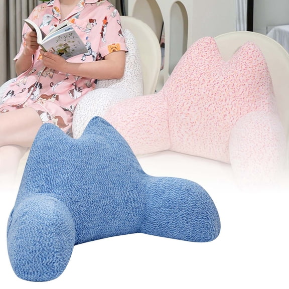 Bed Rest Pillow for Sitting Up in Bed Soft Back Support Cushion Reading and Pregnancy Use Comfortable Lumbar Pillow Elderly Floor Sofa Breathable