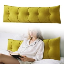 Bed Rest Reading Pillow with Lumbar Support - Large Rectangular Headboard Bolster for Sitting Up in Bed, Dorm Room Backrest Cushion for Twin Bed, Daybed, and Sofa Use