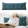 thumbnail image 1 of Bed Rest Reading Pillow with Lumbar Support - Large Rectangular Headboard Bolster for Sitting Up in Bed, Dorm Room Backrest Cushion for Twin Bed, Daybed, and Sofa Use, 1 of 8
