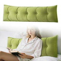 Bed Rest Reading Pillow with Lumbar Support - Large Rectangular Headboard Bolster for Sitting Up in Bed, Dorm Room Backrest Cushion for Twin Bed, Daybed, and Sofa Use