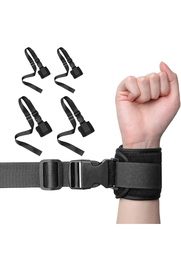 Bed Restraints Belts for Wrists and Ankles, 4Pcs | Restraints with Quick Release Buckles, Limb Holder Movement Limited Ties for Hands or Legs