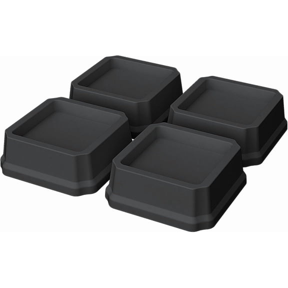 Bed Risers 1 Inch Heavy Duty 4 Pack Bed Furniture Elevators, 1,500 lbs Lifts Up Riser for Sofa and Table, Black