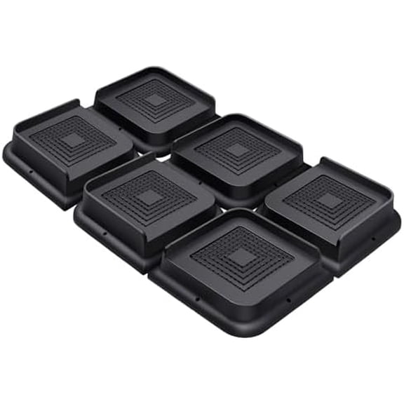 Bed Risers 1 Inch Heavy Duty, Furniture Risers for Bed Desk Table Sofa Couch,Oversized Bed Lifts Risers,Support up to 5000 Lbs(6 Pack Black)