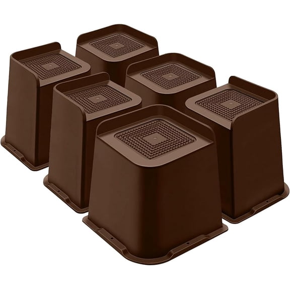 Bed Risers 1 Inch Heavy Duty, Furniture Risers for Bed Desk Table Sofa Couch,Oversized Bed Lifts Risers,Support up to 5000 Lbs(8 Pack Brown)