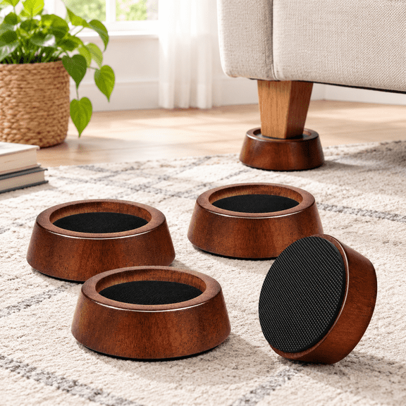 Bed Risers 1 Inch Woodenniture 4 Pack