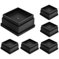 thumbnail image 1 of Bed Risers 1 inch, Set of 6, Adjustable Bed Furniture Risers 1, 2 inch, Heavy Duty Bed Lifts Risers with Rubber Pad for Sofa, Bed, Table, Couch & Chair, 1 of 8