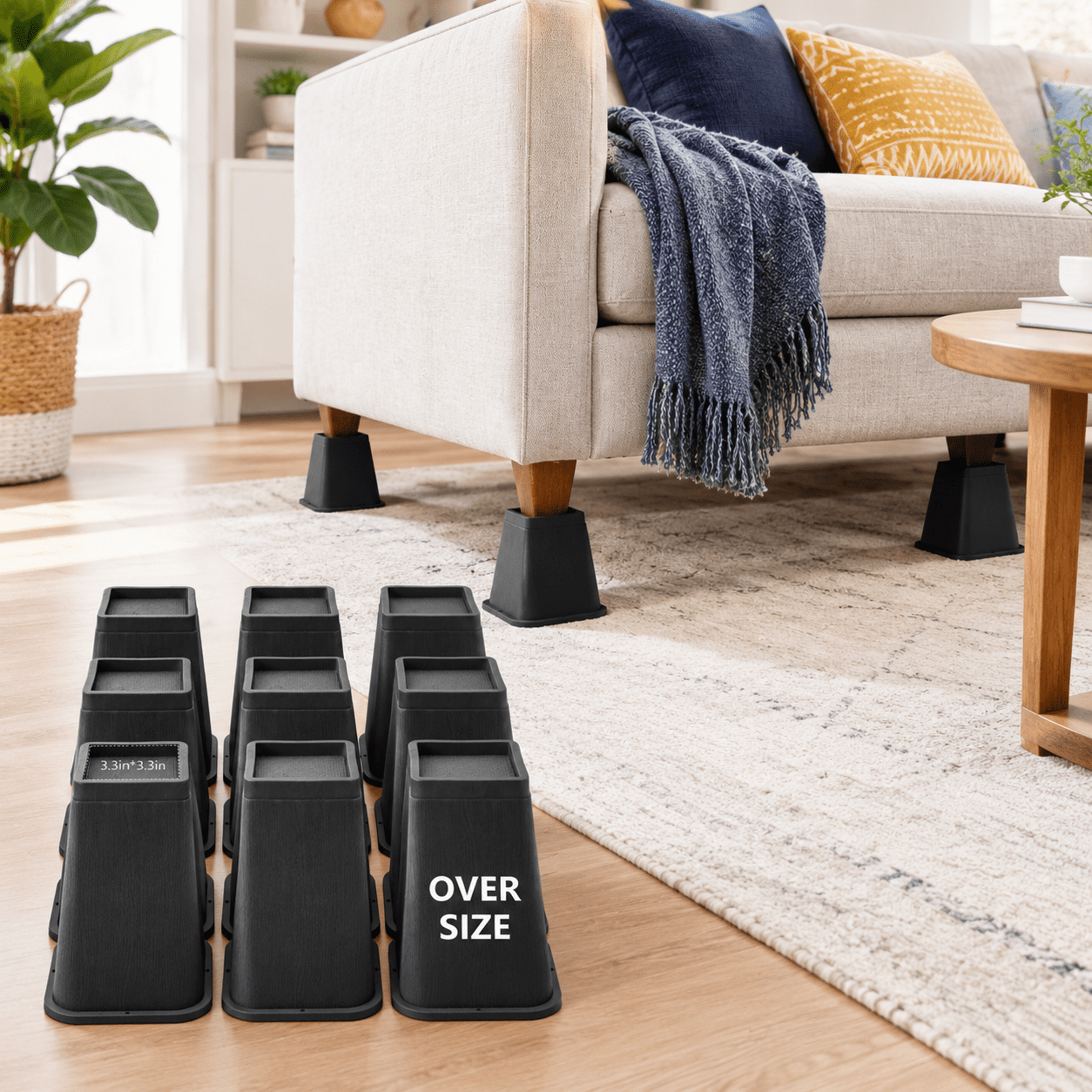 Bed Risers 10 Inch Heavy Duty Niture For Dorm Xl - Walmart.com