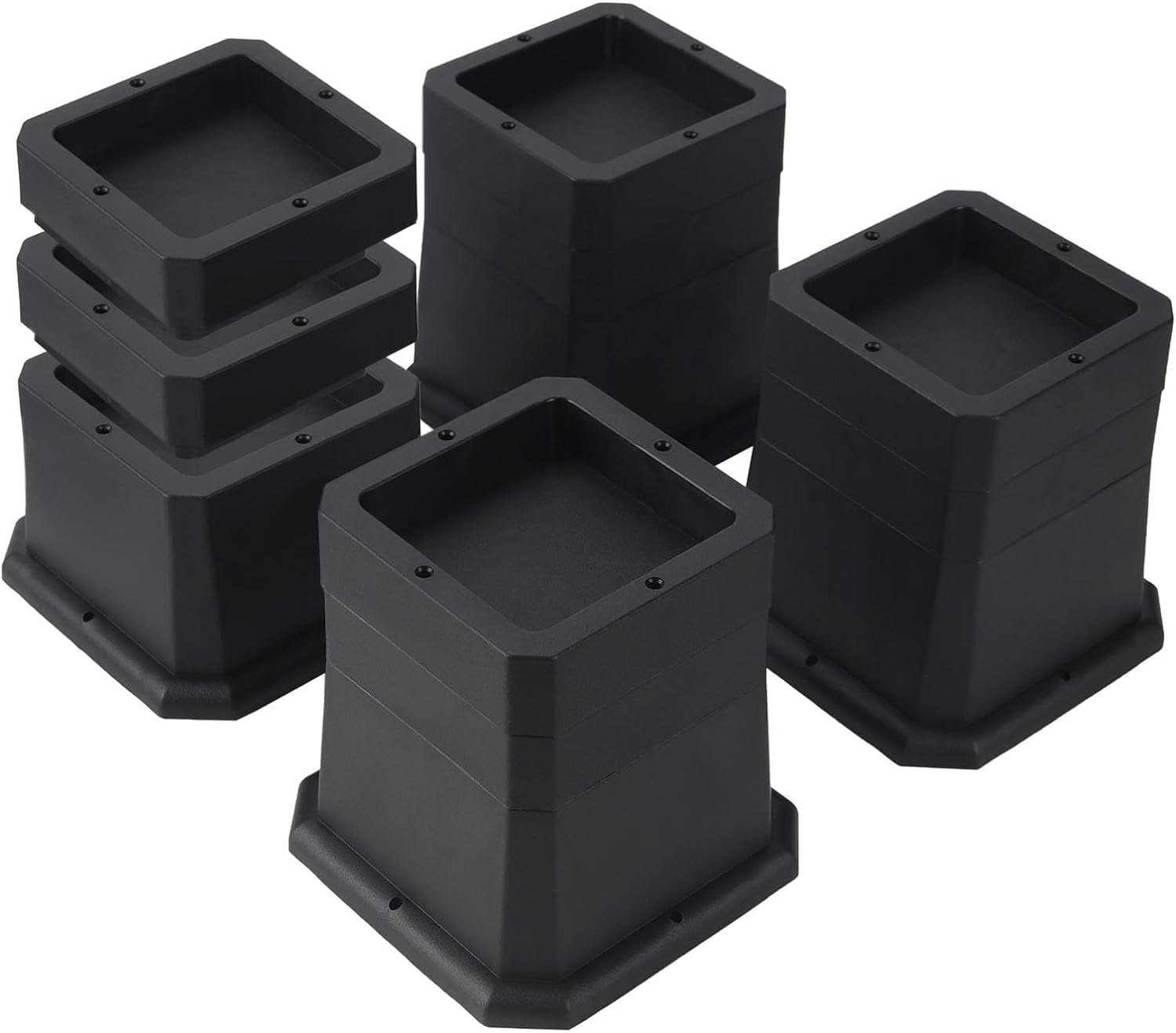 Bed Risers 2, 3 or 4 Inch Heavy Duty Furniture Risers Adjustable Dorm ...