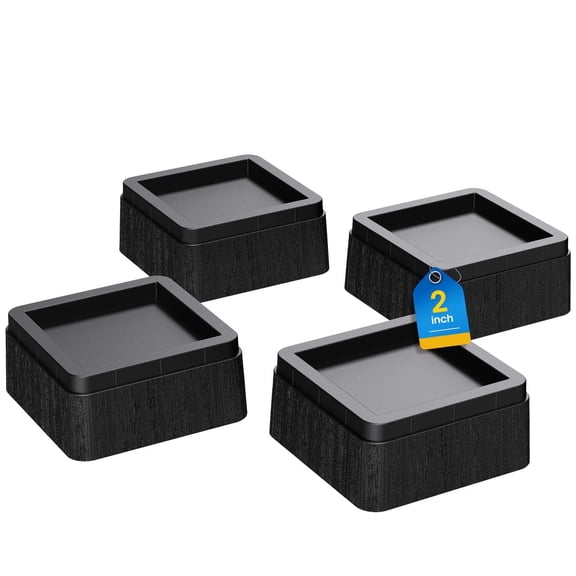 Bed Risers 2 Inch 4pcs Heavy Duty, Furniture Risers Lifts Supports Up to 6,000 Lbs for Table, Desk Leg, Sofa, Couch
