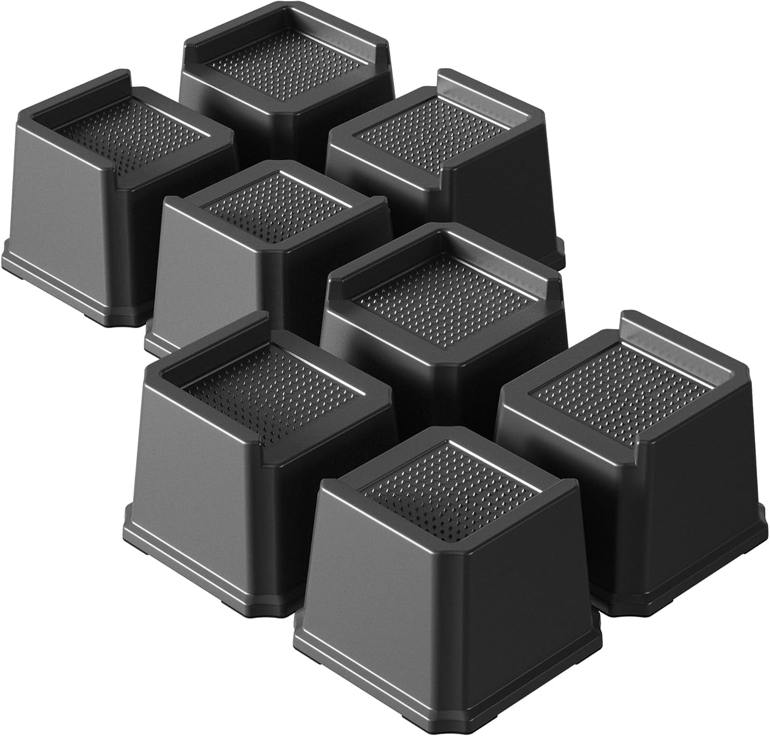 Bed Risers 3 Inch Heavy Duty 8 Pack L-Shaped Bed Furniture Elevators ...