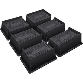 Bed Risers 3 Inch Heavy Duty,Oversized Couch Risers, Extra Wide Furniture Risers for Sofa Table Desk Headboard Chair Lifting,Rectangle Risering Blocks Support 6000 lbs(6 Pack Black)