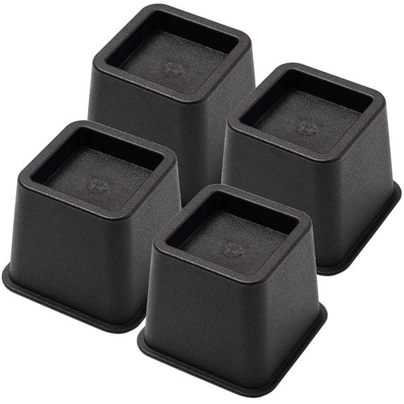 Bed Risers 3 Inch, Heavy Duty Square Furniture Frame Lift, Set of 4 ...