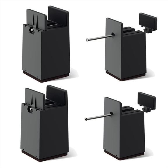 Bed Risers, 4 Inch Adjustable Desk Riser Blocks with Screw Clamp 4 Pack Heavy Duty Chair Raisers Fits 0-2 Inch Widths