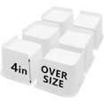 thumbnail image 1 of Bed Risers 4 inch Heavy Duty, 4 Pack Oversized Furniture Risers 6 inch, Black Bed Lifts Risers for Table, Sofa, Chair, Couch, Desk, Bed Frame Risers Supports Up to 6,500 Lbs, 1 of 10