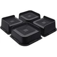 thumbnail image 1 of Bed Risers 5 Inch Heavy Duty, Furniture Risers for Bed Desk Table Sofa Couch，Oversized Bed Lifts Risers, Support up to 5000 Lbs(4 Pack Black), 1 of 7