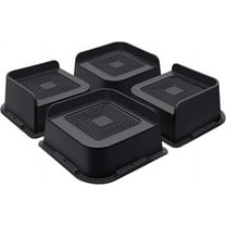 Bed Risers 5 Inch Heavy Duty, Furniture Risers for Bed Desk Table Sofa Couch，Oversized Bed Lifts Risers, Support up to 5000 Lbs(4 Pack Black)