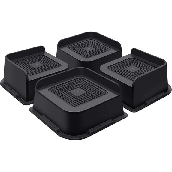 Bed Risers 5 Inch Heavy Duty, Furniture Risers for Bed Desk Table Sofa Couch,Oversized Bed Lifts Risers, Support up to 5000 Lbs(4 Pack Black)