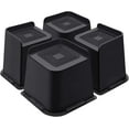thumbnail image 1 of Bed Risers 5 Inch Heavy Duty, Furniture Risers for Bed Desk Table Sofa Couch，Oversized Bed Lifts Risers, Support up to 5000 Lbs(4 Pack Black), 1 of 7