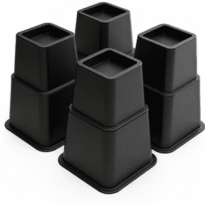 Bed Risers 5 inch, 3 inch or 8 inch, Heavy Duty Furniture Riser Oversized for Couch Sofa Table Chair Leg Frame Dorm, Support up to 5000 Lbs(Black, 8INCH-4)