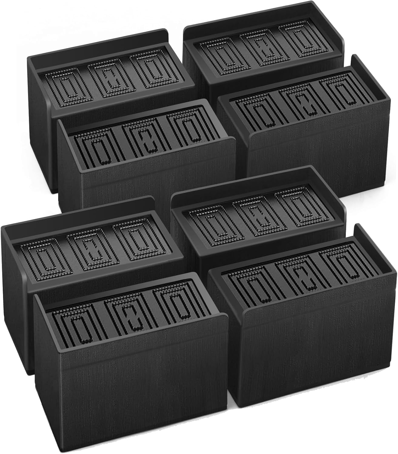 Bed Risers 5 inch, 8 Pack Extra Large Post, 11000lbs Heavy Duty Couch ...
