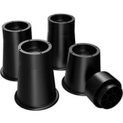 Bed Risers 6 Inch Heavy Duty, 4 inche + 2 inches Adjustable Furniture Risers, Heights of 4 or 6 Inches Round Furniture Risers for Bed Desk Table Sofa Couch