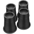 thumbnail image 1 of Bed Risers 6 Inch Heavy Duty, Elevation in Heights 4 or 5.8 Inch Round Furniture Risers for Bed Desk Table Sofa Couch, Bed Lifts Risers(4 Pack Black), 1 of 5