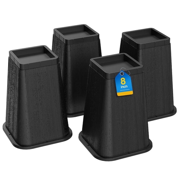 Bed Risers 8 Inch Heavy Duty, Furniture Risers Lifts Supports Up to 6,000 Lbs for Table, Desk Leg, Sofa, Couch