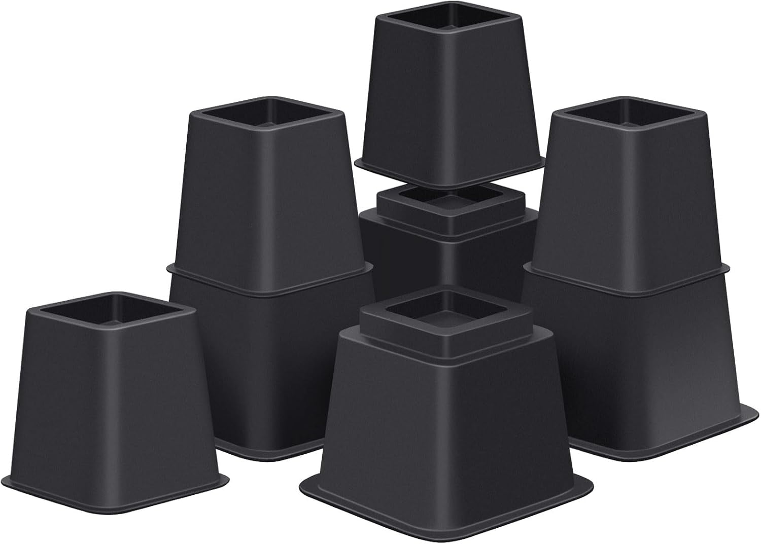 Bed Risers 8 inch Heavy Duty,Elevation in Heights 3, 5, 8 Inch ...