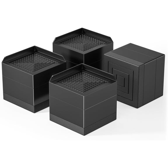Bed Risers Adjustable Rectangular Blocks Raise to 3 inches Furniture Risers Suitable for Tables, Sofas, Chair Legs, Refrigerators, and Washing Machines Stand up to 4000 lbs