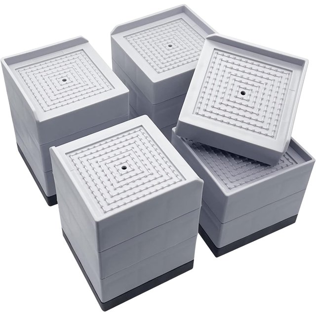 Bed Risers, Furniture Raise Blocks, 2,3 or 4 inch Stilts Heavy Duty for Bed Couch Desk Sofa