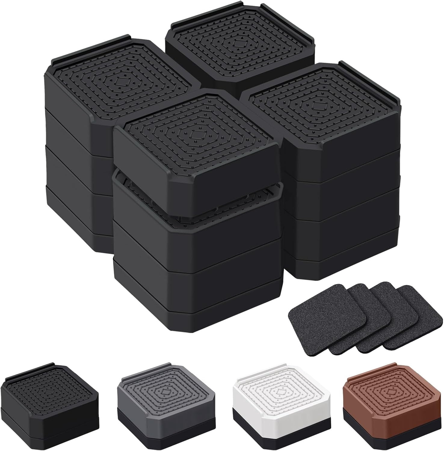 Bed Risers and Furniture Risers, Heavy Duty Adjustable Lifting Blocks ...