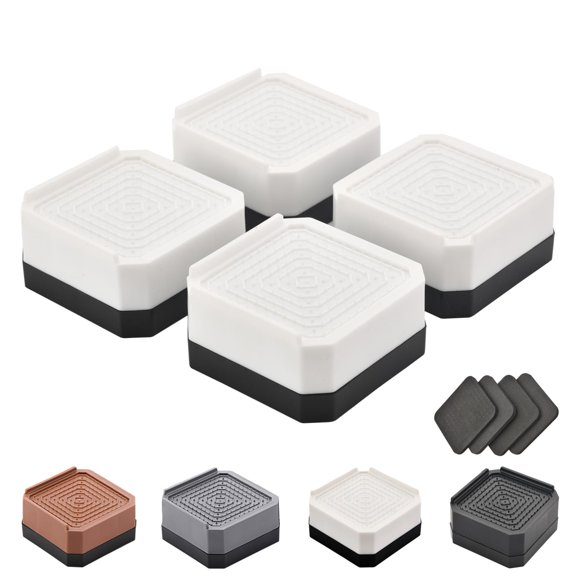 Bed Risers Furniture Risers Heavy-Duty Rectangular Adjustable Block Lift to 3 inches and 4.3 inches Desk, Sofa, Chair Legs, Refrigerator, Washing Machine Support up to 4000 pounds